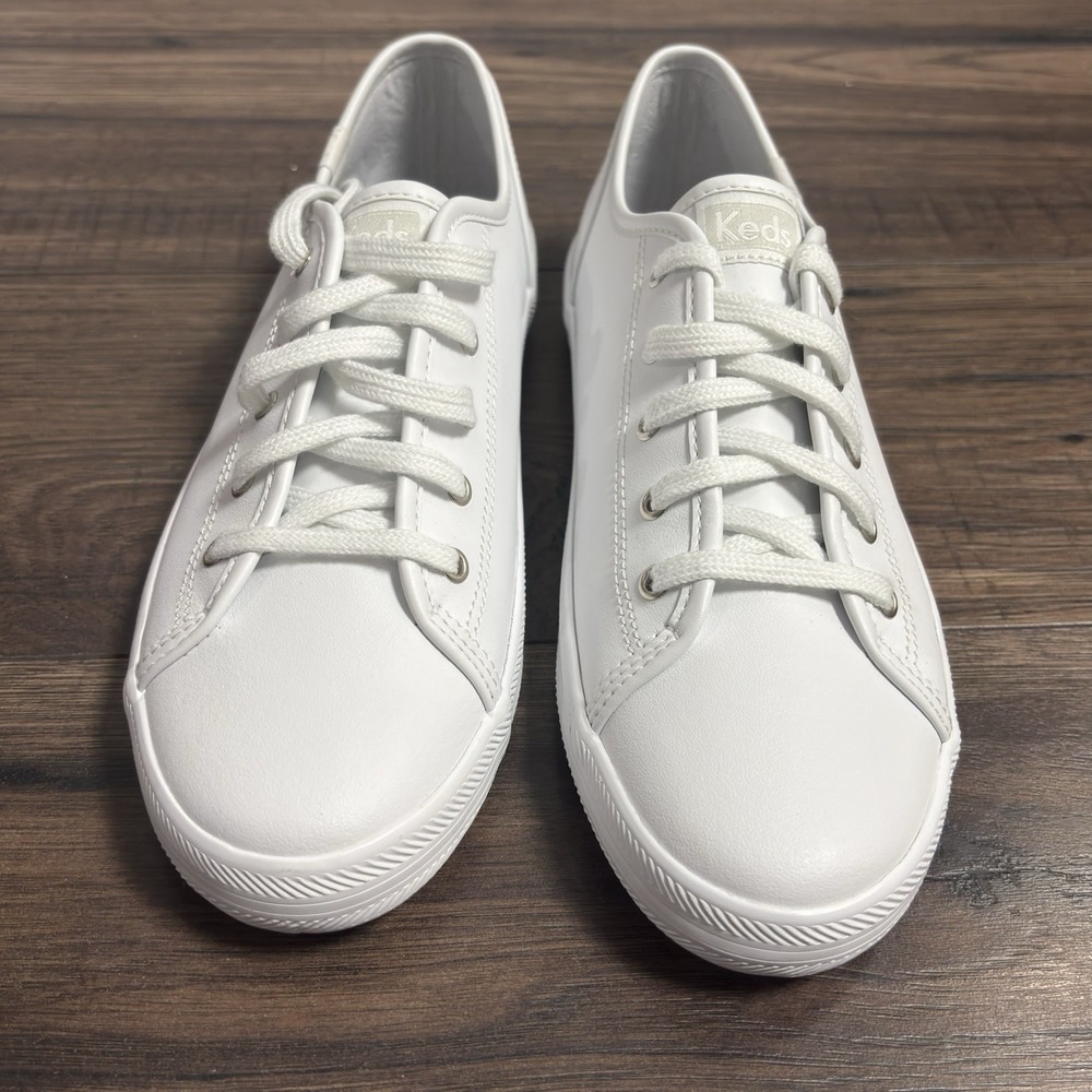Keds Memory Foam White Leather Sneakers Women's Size 6 New